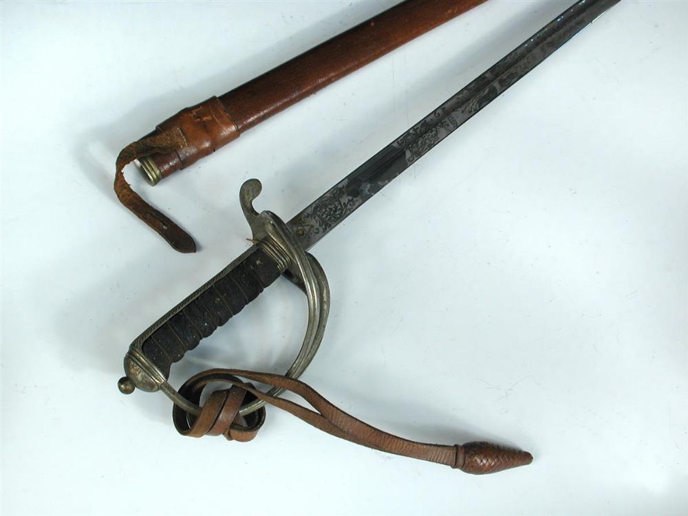 A British 1821 pattern Royal Artillery Officer's Sword, the blade etched with 'Geo V and Royal