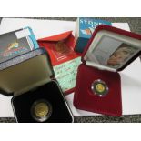 A Jersey £10 gold coin, dated 1972, together with a Diana 2007 Alderney £1 proof gold coin, an