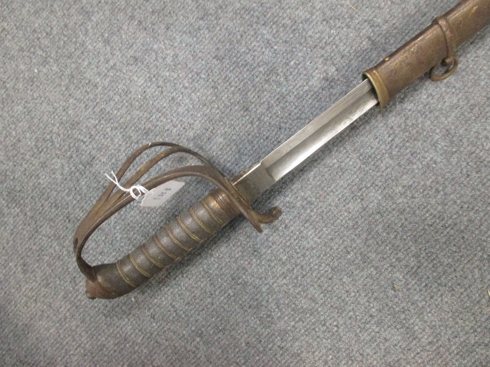 A British World War I period, 1821 pattern Royal Artillery Officer's sword, by Hanberger, Rogers &