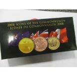 A 2008 'Icons of The Commonwealth' three gold coin set