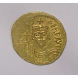Phocas Gold Solidus (602-610), crowned bust facing holding globus cruciger to reverse, Victoria,