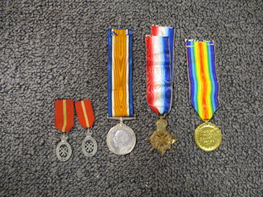 A WWI trio to Sister E. Hughes, the 1914/1915 star stamped on the back 'Nurse E. Hughes T.F.N.S.',