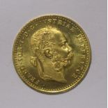 An Austrian 1915 gold ducat restrike coin 3.5g