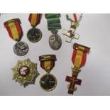 A collection of Spanish medals, to include a 1936 Civil War medal, two commemorative medals for