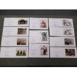 Eleven HRH Charles, Prince of Wales signed Christmas cards, mostly including Princes William and