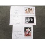 Three Diana, Princess of Wales with the two Princes signed Christmas cards, 1995, 1996, 1994 (3)