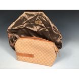 Celine, a patterned leather wash bag, pigskin lining, authenticity code MC01/1 16 x 35 x 11cm (6 x