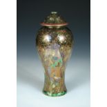 A Wedgwood Jewelled Tree pattern Fairyland lustre vase and cover, designed by Daisy Makeig-Jones,