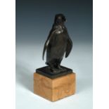 Friedrich Gornik, (Austrian, 1877-1943), a bronze model of a penguin, modelled standing and