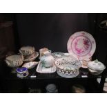 A collection of 18th century tea wares to include Herend