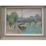 Alan Gourley, ROI (British, 20th Century), French River Scene, signed lower right "Alan Gourley,