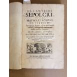 BARTOLI (P S) Gli Antichi Sepolcri, ovvero Mausolei Romani ed Etruschi, Rome 1768, folio, woodcut to