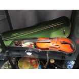 H. Dolling Junior violin, cased with bow