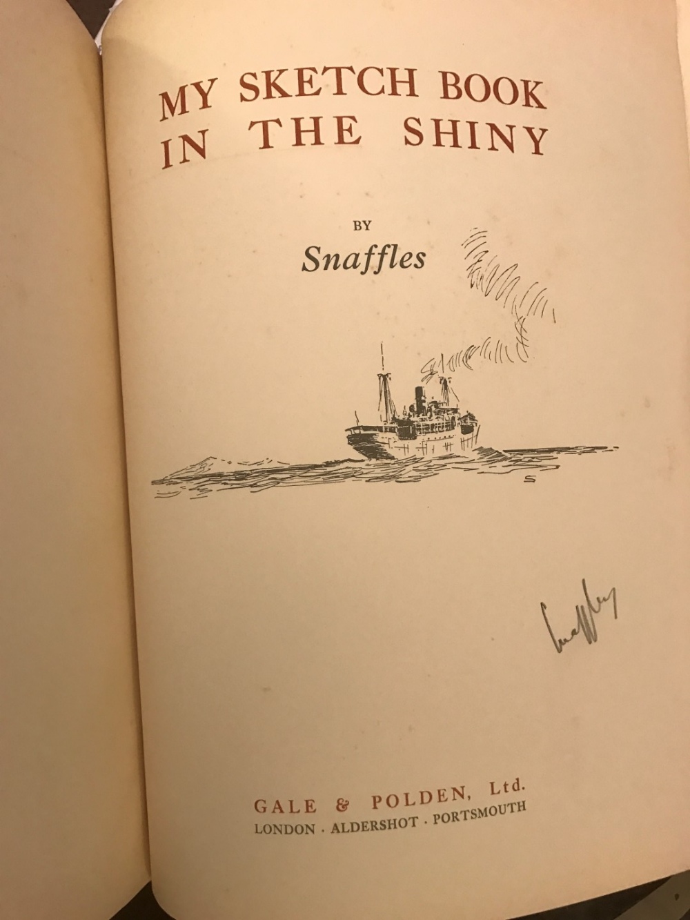 "SNAFFLES". More Bandobast, Collins 1936, 4to, tipped in colour plates, hand signed Snaffles plate - Image 3 of 4