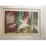 After James Gillray (1757-1815) Dido in Despair, 19th century hand coloured etching [originally