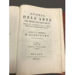 SEROUX d'AGINCOURT (Jean-Baptiste-Louis-Georges) Storia dell' Arte, 3 vols only, Milan 1825,