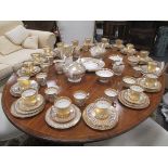 A large collection of Royal Chelsea 'Cathedral' pattern tea and coffee services