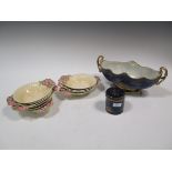 WITHDRAWN - A set of ten Clarice Cliff side plates together with a Carlton ware basket and pot an