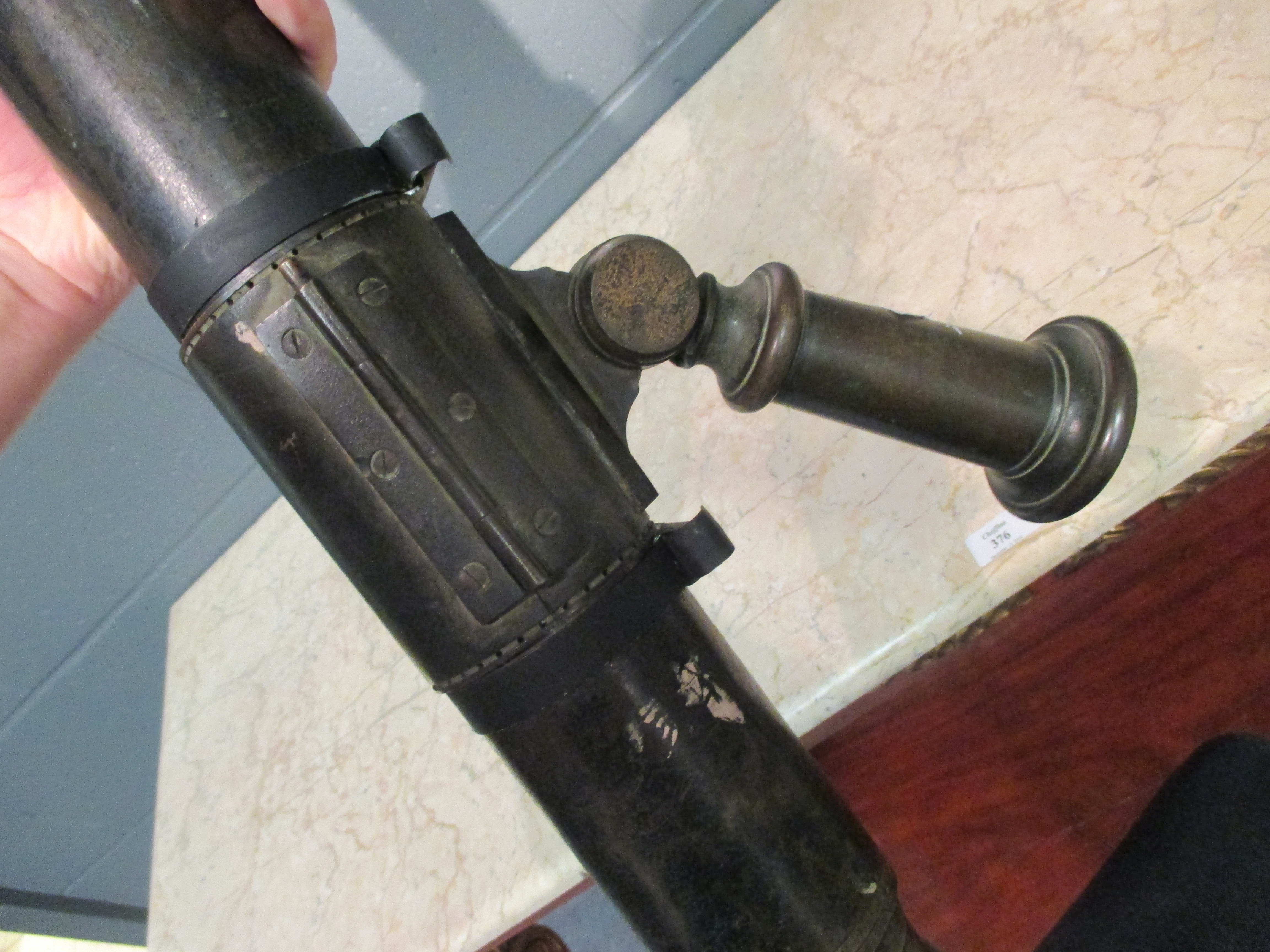 An early 20th century telescope, etched 'Variable Power Telescope No. 2' and 'E.R. Watts, London, - Image 3 of 3