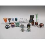 A group of approximately 17 pieces of Scandanavian art glass, mostly by Kosta Boda