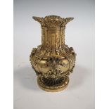 A French Belle Epoch bronze vase signed circa 1900, 13cm high