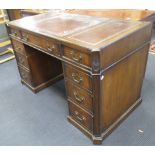 A George III style mahogany desk 77 x 121 x 62cm