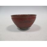 A Chinese red flambe bowl