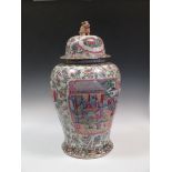 A Canton jar and cover 78cm high