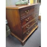 A George III mahogany commode chest, 76 x 73 x 51cm