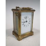 A French carriage time piece, 12cm high