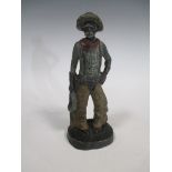 A Wiener cold painted bronze of a cowboy, 23cm high