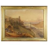 English School (19th Century) View of Heidelberg on the Rhine, Germany watercolour 63 x 88cm (25 x