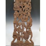A Far Eastern carved panel - Provenance: from the Zacron Collection