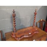 A Victorian mahogany twist column mirror, together with another stand