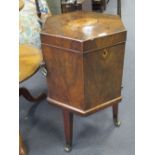 A late 18th century mahogany octagonal wine cooler, 68 x 38 x 38cm