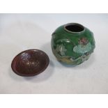 An oriental bowl and another smaller