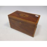 A Regency mahogany tea caddy