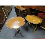 Two pie crust occasional tables, nest of tables and a small sutherland table (4)