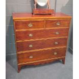 A George IV mahogany straight front chest of two short and two long drawers