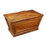 A William IV mahogany wine cooler, of Sarcophagus form with a lead lined divided interior,