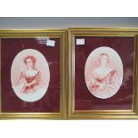 A Series of Four porcelain Portrait Plaques depicting Queen Victoria, Queen Anne, Queen Mary (wife
