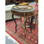 A 19th century inlaid circular plant stand