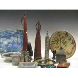 A small collection of studio ceramics and other decorative effects