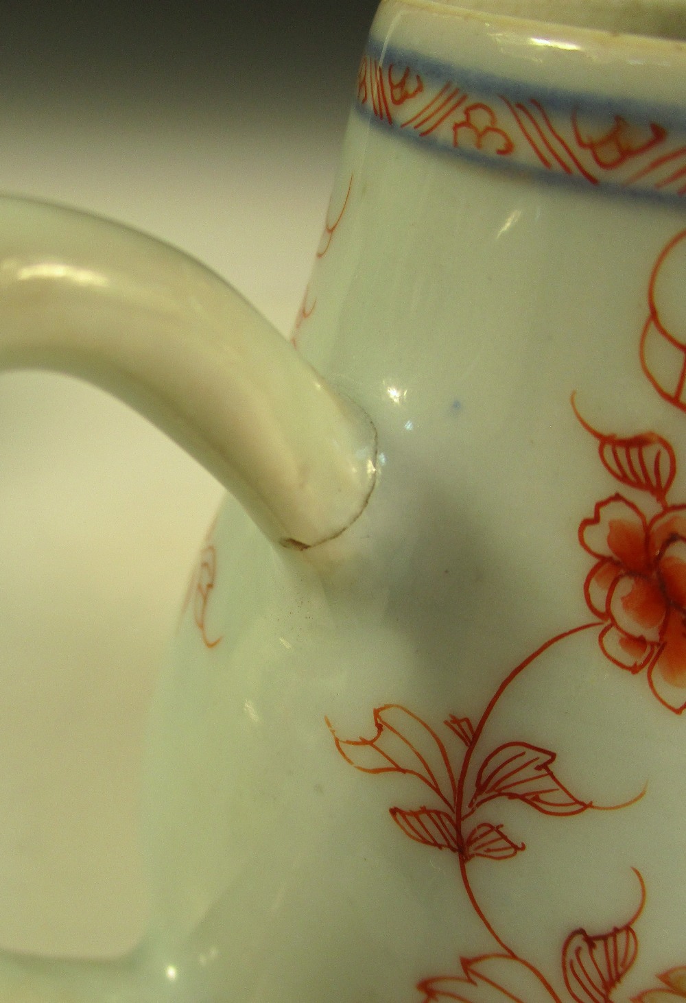 A Canton and three 18th century jugs, the facetted exterior of the first with flowers on a turquoise - Image 12 of 20