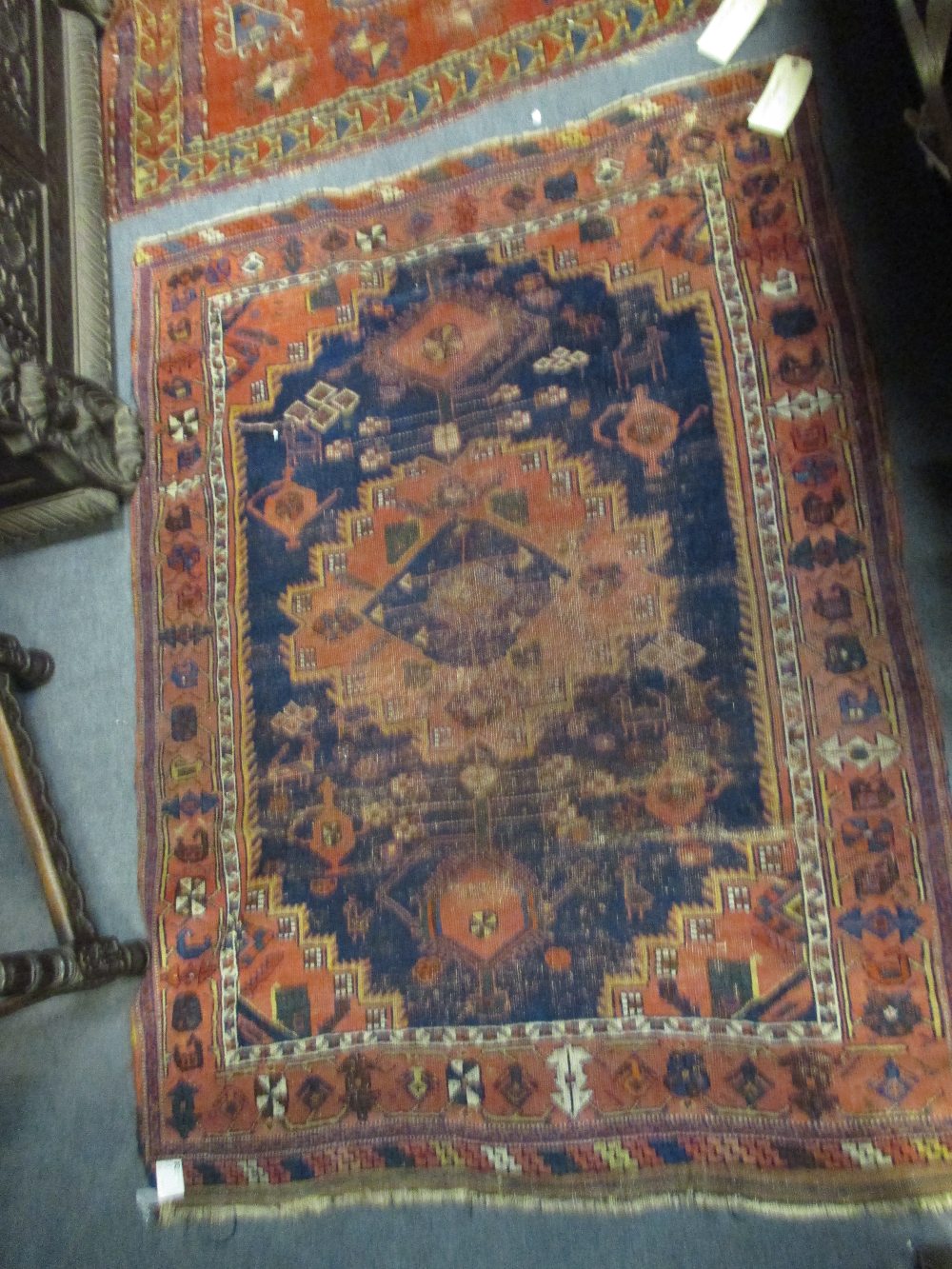 Two Afshar rugs, 125 x 169cm and 125 x 174cm