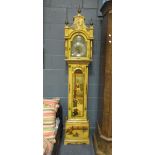 A Chinese chinoiserie long case clock, modern, 200cm high