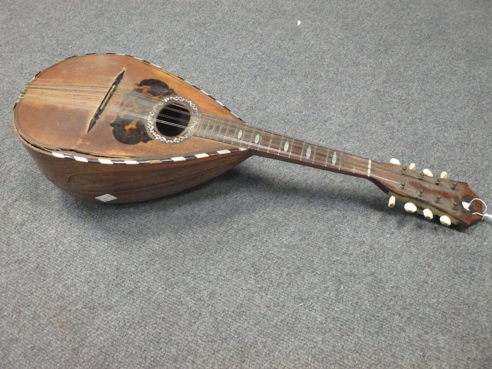 G. Montaldi, a mandolin (some damage to border banding), and a wheel barometer by Molton of Norwich - Image 2 of 2