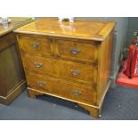 An 18th century style walnut chest of drawers, 80 x 84 x 48cm