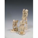 Three Japanese Meiji period ivory figures (3)