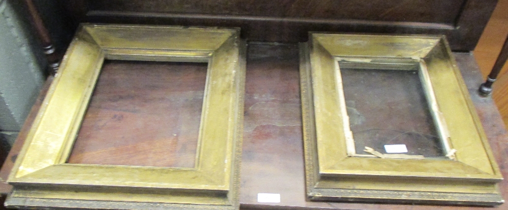 Two gilt frames, sight size 24 x 17cm, overall size 40 x 34cm (2)